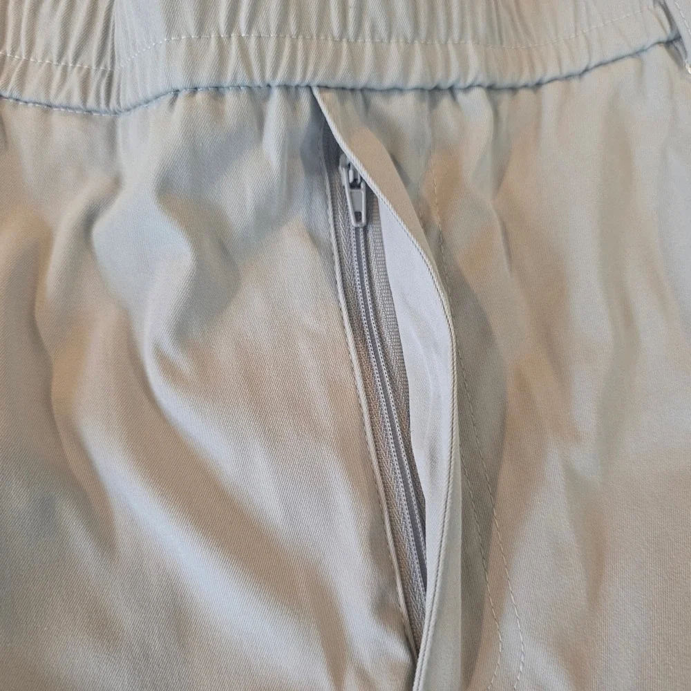 FlexRover Mens Cargo Pants Tan Khaki Elastic Waist 3XL-30 Outdoor Casual Utility